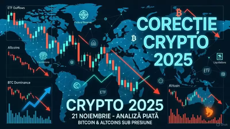 Corecție Crypto 21 Noiembrie 2025: Bitcoin și Altcoins sub Presiune