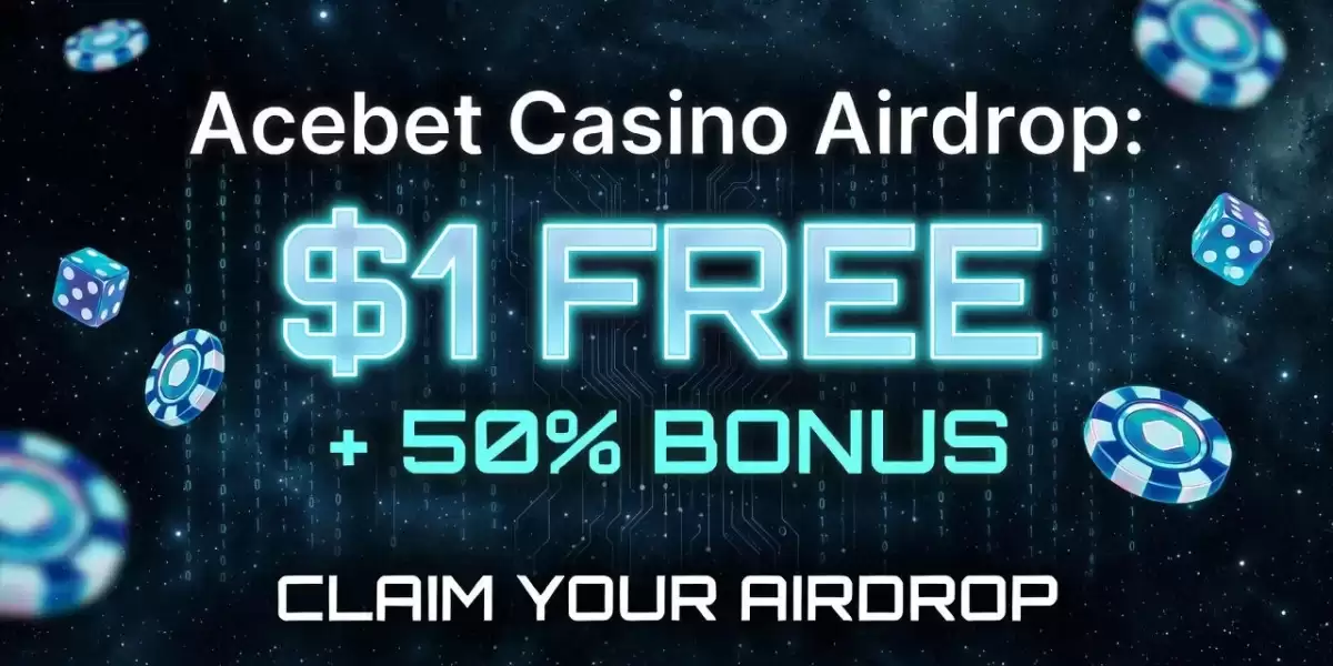 Airdrop Acebet Casino: 1$ Gratuit Fără Depunere + 50% Bonus Crypto