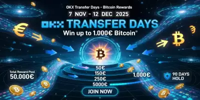 Mega Promoție OKX: Transfer Days! Câștigă până la 1.000€ în Bitcoin!
